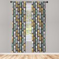 thumbnail image 1 of Ambesonne Pineapple Curtains, Summer Tropical Fruit Art, Pair of 28"x84", White Grey, 1 of 2