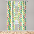 thumbnail image 1 of Ambesonne Pineapple Curtains, Summer Tropical Fruit Art, Pair of 28"x95", Yellow Green, 1 of 2