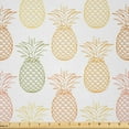 thumbnail image 1 of Ambesonne Pineapple Fabric by the Yard Microfiber, Repetitive Exotic Fruits, 1 Yard, Khaki Burnt Sienna, 1 of 2