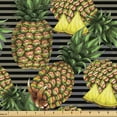 thumbnail image 1 of Ambesonne Pineapple Fabric by the Yard Upholstery, Tropical Fruit Summer Art, 3 Yards, Mustard Olive Green and Dusk, 1 of 5