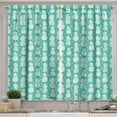 thumbnail image 1 of Ambesonne Pineapple Kitchen Curtains, Abstract Summer Fruit Art, 55"x39", Pale Yellow Turquoise, 1 of 2