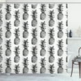 thumbnail image 1 of Ambesonne Pineapple Shower Curtain, Vintage Fruit, 69"Wx75"L, Black Grey White, 1 of 5