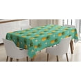 thumbnail image 1 of Ambesonne Pineapple Tablecloth Rectangular Table Cover, Hipster Fruits, 60"x90", Turquoise Ginger Green, 1 of 4
