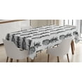 thumbnail image 1 of Ambesonne Pineapple Tablecloth Rectangular Table Cover, Vintage Fruit, 52"x70", Black Grey White, 1 of 3
