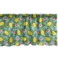 thumbnail image 1 of Ambesonne Pineapple Window Valance, Pattern of Cut Tropical Fruits with Island Forest Leaves and Flowers Fresh Summer, Curtain Valance for Kitchen Bedroom Decor with Rod Pocket, 54" X 12", Multicolor, 1 of 3