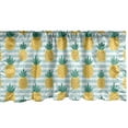 thumbnail image 1 of Ambesonne Pineapple Window Valance, Tropical Fruit on Stripes, 42" x 12", Earth Yellow Teal, 1 of 3