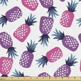 thumbnail image 1 of Ambesonne Pineapples Fabric by the Yard Upholstery, Starry Ananas Images, 2 Yards, Violet Dark Magenta, 1 of 5