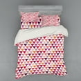 thumbnail image 1 of Ambesonne Pink Bedding Set 4 Pcs, Geoemetric Triangles Dots, Queen, Multicolor, 1 of 2
