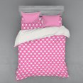thumbnail image 1 of Ambesonne Pink Bedding Set 4 Pcs, Vertical Hexagons Dots, Queen, Pale Blue White Pink, 1 of 3