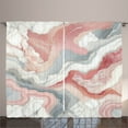 thumbnail image 1 of Ambesonne Pink Curtains 2 Panel Set, Swirls of Modern Marble Print, 108" x 90", Dried Rose Blue Grey, 1 of 2