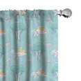 thumbnail image 1 of Ambesonne Pink Curtains, Fish and Jellyfish Underwater, Pair of 28"x95", Pale Seafoam White, 1 of 4