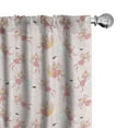 thumbnail image 1 of Ambesonne Pink Curtains, Flying Fairies Swan Moon, Pair of 28"x84", Rose Earth Yellow Pink, 1 of 5