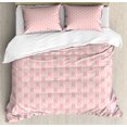thumbnail image 1 of Ambesonne Pink Damask Duvet Cover Sets, Nostalgic Victorian, 2-King, Pale Pink and Ivory, 1 of 7