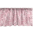 thumbnail image 1 of Ambesonne Pink Damask Window Valance, Simplistic Floral Art, 54" X 18", Pale Pink White, 1 of 3