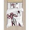 thumbnail image 1 of Ambesonne Pink Duvet Cover Set, Classy High Heels Fashion, Twin, Dried Rose Black, 1 of 3