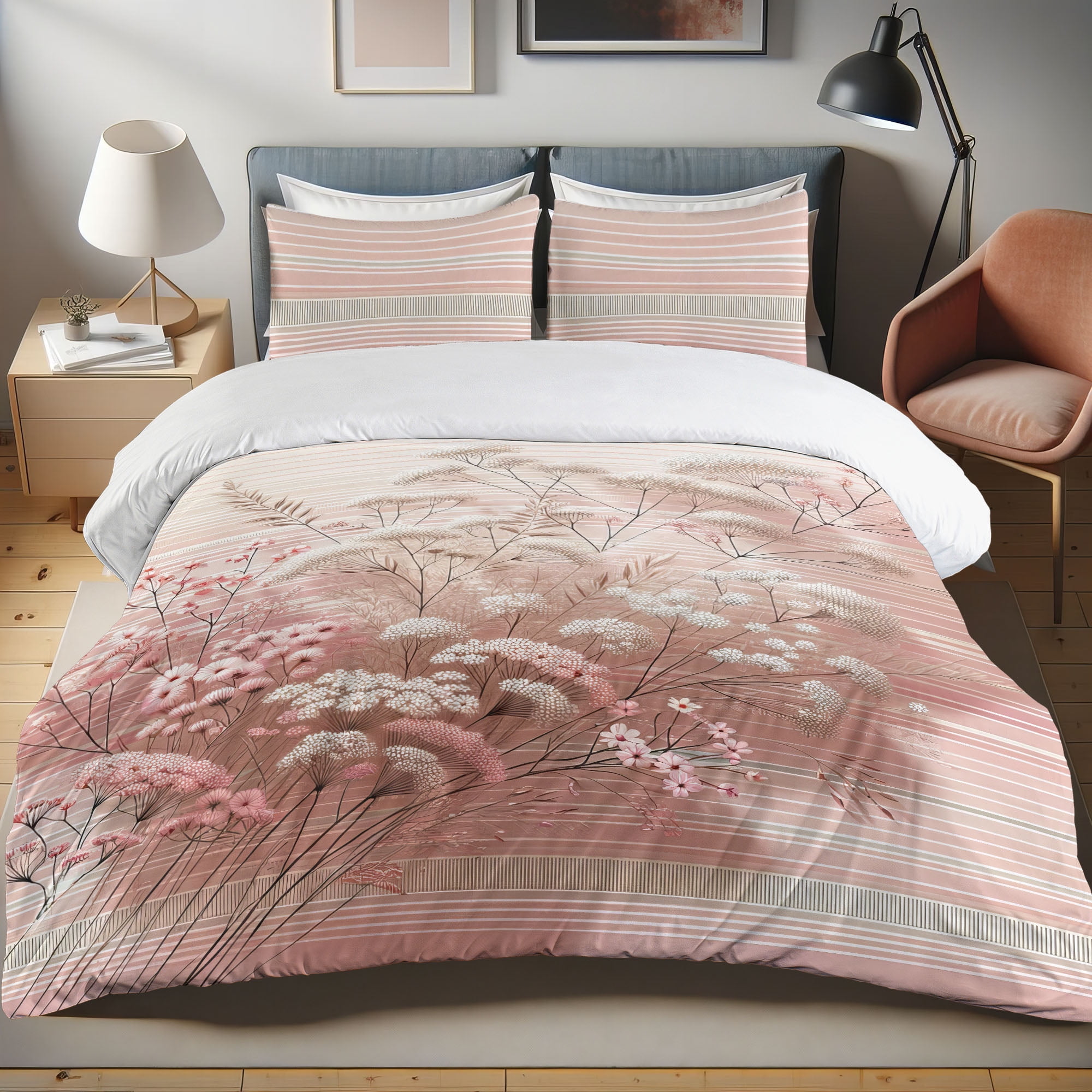 Ambesonne Floral Duvet Cover Set