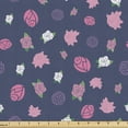 thumbnail image 1 of Ambesonne Pink Fabric by the Yard Upholstery, Rose Flowers Circles Abstract, 5 Yards, Pale Fuchsia Dark Indigo, 1 of 5