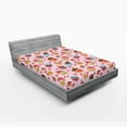 thumbnail image 1 of Ambesonne Pink Fitted Sheet 2 Pcs Set, Kitchen Cupcakes Muffins, Full, Pale Pink and Brown, 1 of 3