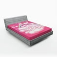 thumbnail image 1 of Ambesonne Pink Fitted Sheet, Its a Girl Words, Full Size, Pale Pink, 1 of 3
