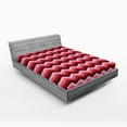 thumbnail image 1 of Ambesonne Pink Fitted Sheet, Modern Feminine Zigzag, Full Size, Burgundy Ruby Coral, 1 of 2