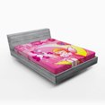 thumbnail image 1 of Ambesonne Pink Fitted Sheet, Moon Unicorn Castle, Full Size, Pink, 1 of 2