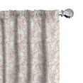 thumbnail image 1 of Ambesonne Pink Floral Window Curtains, Vintage Blossoms Leaves, Each 28" W x 63" L, Pale Rose White, 1 of 4