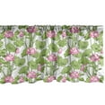 thumbnail image 1 of Ambesonne Pink Floral Window Valance, Lily Flowers Big Leaves, 42" x 12", White Olive Green, 1 of 2