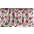 thumbnail image 1 of Ambesonne Pink Floral Window Valance, Vivid Poppy Petals Buds, 54" X 12", Pale Eggshell Multicolor, 1 of 3