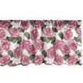 thumbnail image 1 of Ambesonne Pink Floral Window Valance, Wild Spring Peonies, 42" x 18", Pale Pink Olive Green, 1 of 3