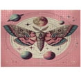 thumbnail image 1 of Ambesonne Pink Jigsaw Puzzle, Celestial Moth with Planets, Heirloom-Quality Fun Activity for Family Durable Cardboard, 1000 pcs, Rose Cadet Blue, 1 of 5