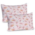 thumbnail image 1 of Ambesonne Pink Pillow Sham 2 Pack, Flying Fairies Swan Moon, 30"x20", Rose Earth Yellow Pink, 1 of 3