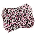 thumbnail image 1 of Ambesonne Pink Place Mats Set of 4, Classic Leopard Skin Pattern, Standard Size, Blush Dark Grey Ivory, 1 of 5