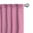thumbnail image 1 of Ambesonne Pink Polka Dots Window Curtains, Spots Butterflies, Each 28" W x 63" L, Pale Fuchsia Pink, 1 of 3