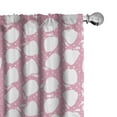 thumbnail image 1 of Ambesonne Pink Polka Dots Curtains, Apple Silhouettes, Pair of 28"x63", Pastel Pink Pale Pink, 1 of 5