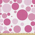 thumbnail image 1 of Ambesonne Pink Polka Dots Fabric by the Yard Upholstery, Monotone Blemishes, 1 Yard, Pink Pale Pink White, 1 of 5