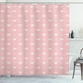 thumbnail image 1 of Ambesonne Pink Polka Dots Shower Curtain, Heart Speckles Love, 69"Wx84"L, Eggshell and Rose, 1 of 3