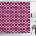 thumbnail image 1 of Ambesonne Pink Polka Dots Shower Curtain, Petals with Hearts, 69"Wx84"L, Pale Pink Dark Magenta, 1 of 4