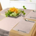 thumbnail image 1 of Ambesonne Pink Polka Dots Table Runner & Placemats, Plain, Placemat 4 pcs + Runner 12"x72", Blush and White, 1 of 2