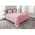thumbnail image 1 of Ambesonne Pink Quilted Bedspread Set 3 Pcs, Pink Wedding Dress, Queen Size, Salmon and Pale Pink, 1 of 3