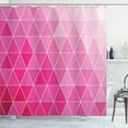 thumbnail image 1 of Ambesonne Pink Shower Curtain, Ombre Triangles Pattern Art, 69"Wx84"L, Pale Fuchsia Hot Pink, 1 of 4
