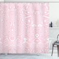 thumbnail image 1 of Ambesonne Pink Shower Curtain, Whimsical Motifs Repeating, 69"Wx75"L, Soft Pink White Blush, 1 of 4