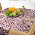 thumbnail image 1 of Ambesonne Pink Table Runner & Placemats, Sakura Tree Umbrellas, Placemat 4 pcs + Runner 12"x72", Black Pink, 1 of 2
