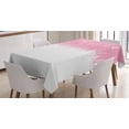 thumbnail image 1 of Ambesonne Pink Tablecloth Rectangular Table Cover, Bushes and Wheat Field, 52"x70", Hot Pink and White, 1 of 4