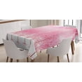thumbnail image 1 of Ambesonne Pink Tablecloth Rectangular Table Cover, Cherry Trees Feathers, 60"x84", Pale Pink White, 1 of 4
