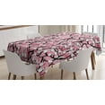 thumbnail image 1 of Ambesonne Pink Tablecloth Rectangular Table Cover, Sakura Tree Umbrellas, 60"x84", Black Pink, 1 of 4