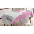 thumbnail image 1 of Ambesonne Pink Tablecloth Rectangular Table Cover, Wedding Bride Dress, 60"x84", Pale Pink and White, 1 of 4