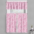 thumbnail image 1 of Ambesonne Pink Valance & Curtain, Flowers Dots Butterflies Love, 55"x45", Pink and Pale Pink, 1 of 1