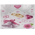 thumbnail image 1 of Ambesonne Pink White Jigsaw Puzzle Durable Cardboard, Wedding Rings Hearts, 1000 pcs, Pink White Orange, 1 of 6