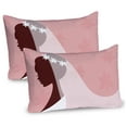 thumbnail image 1 of Ambesonne Pink White Pillow Sham 2 Pack, Bride Wedding Dress, 36"x20", Pale Pink and White, 1 of 3