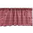 thumbnail image 1 of Ambesonne Pink Window Valance, Modern Feminine Zigzag, 54" X 18", Burgundy Ruby Coral, 1 of 3